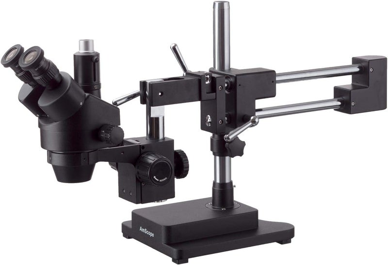 AmScope AmScope 7X45X Trinocular Zoom Stereo Microscope Head with Black Finish  - Image 4