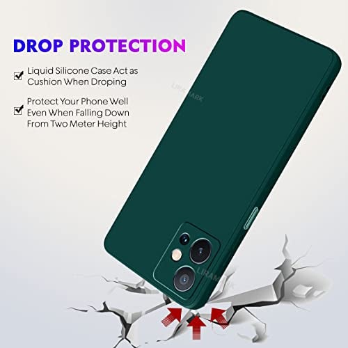 LIRAMARK Silicone Soft Back Cover Case for Vivo T1 5G / Vivo Y75 5G / iQOO Z6 5G / Vivo Y55 5G (Green) - Image 5
