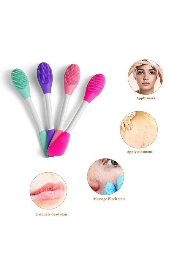 GS E-Com Face Applicator Brush For Cream/Body Lotion | Double Sided Facial Brush | Makeup Remover Scrubber | Exfoliating Body Brush | Beauty & Skin Care Accessories - Image 2