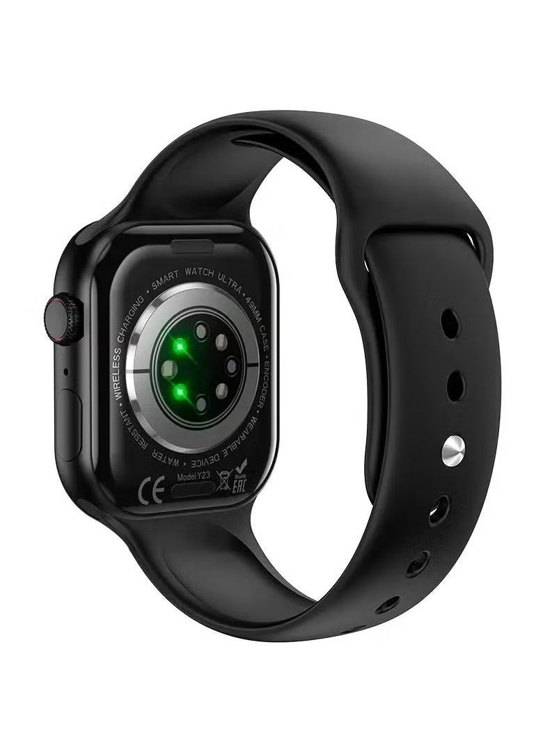 Hoco Smartwatch HOCO Y23 Sports Calling Edition – Large 2.02” HD Touch Display, Bluetooth Calling, Fitness & Health Tracker with Heart Rate Monitor, Sleep Analysis, Step Counter, Notifications, Sedentary Alert, Waterproof, Black for Men & Women  - Image 3