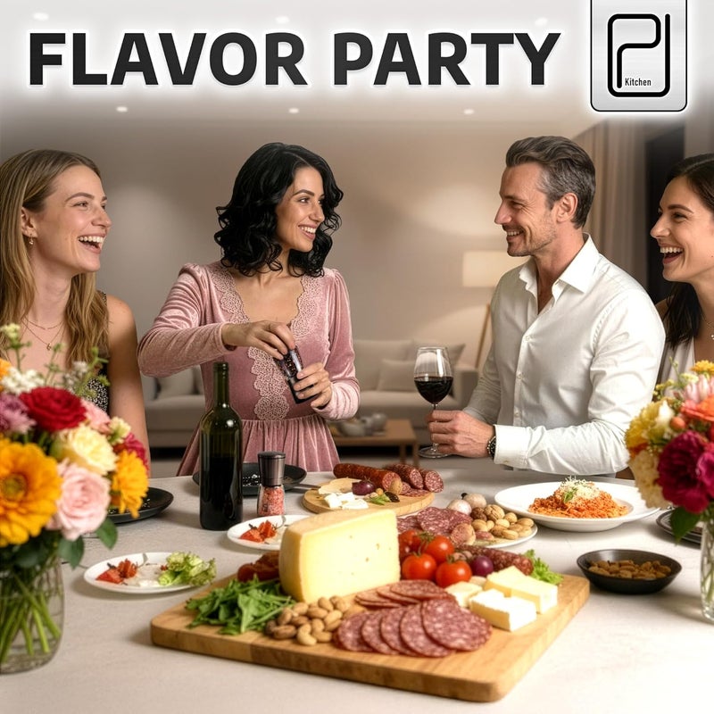 PJCKitchen مجموعة مطحنة الملح والفلفل الفاخرة مع حامل من الخيزران - سعة 5 أونصات، من الفولاذ المقاوم للصدأ بلون البرونز الأسود - أوعية تحريك التوابل S&P - مطحنة يدوية قابلة لإعادة التعبئة ويمكن تعديل درجة خشونتها للتوابل والنكهات - من PJC-Kitchen - Image 2