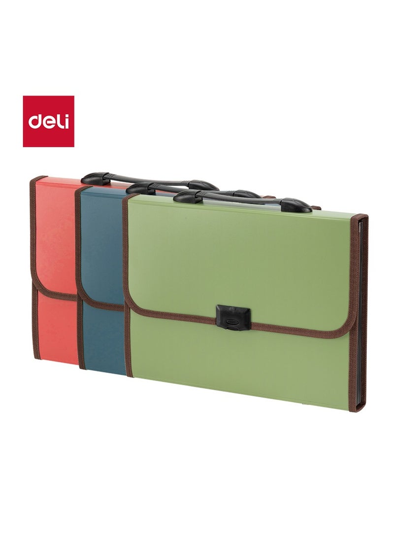 Deli E5559 Expanding File - A4, 13 Pockets, Assorted Colors  - Image 1