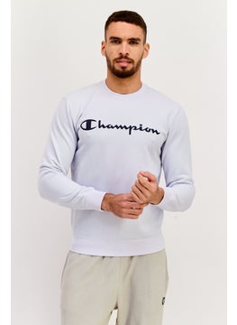 Champion Men Sportswear Fit Long Sleeve Outdoor Sweatshirt, Light Grey  - Image 1