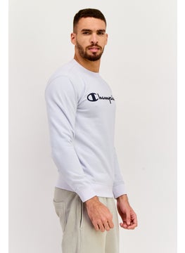 Champion Men Sportswear Fit Long Sleeve Outdoor Sweatshirt, Light Grey  - Image 2