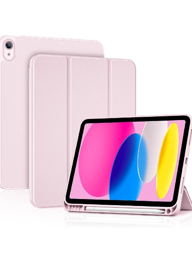 زومي غطاء ProCase لجهاز iPad (A16) الجيل الحادي عشر بحجم 11 بوصة 2025/الجيل العاشر بحجم 10.9 بوصة 2022 مع حامل قلم، حماية كاملة للكاميرا، غطاء نحيف بغطاء خلفي ناعم من TPU - وردي فاتح - Image 1