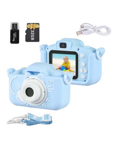 Mini Camera Toys Kids Digital Cute Cat X5S Camera 1080P Video Camera 2000W Dual Lens with 32G Card USB Card Reader Gift for Boys Girls (Blue) - pzsku/Z0212999CB868F4F210A8Z/45/_/1738921904/021b199f-cbbb-477e-8e00-bf5001274077