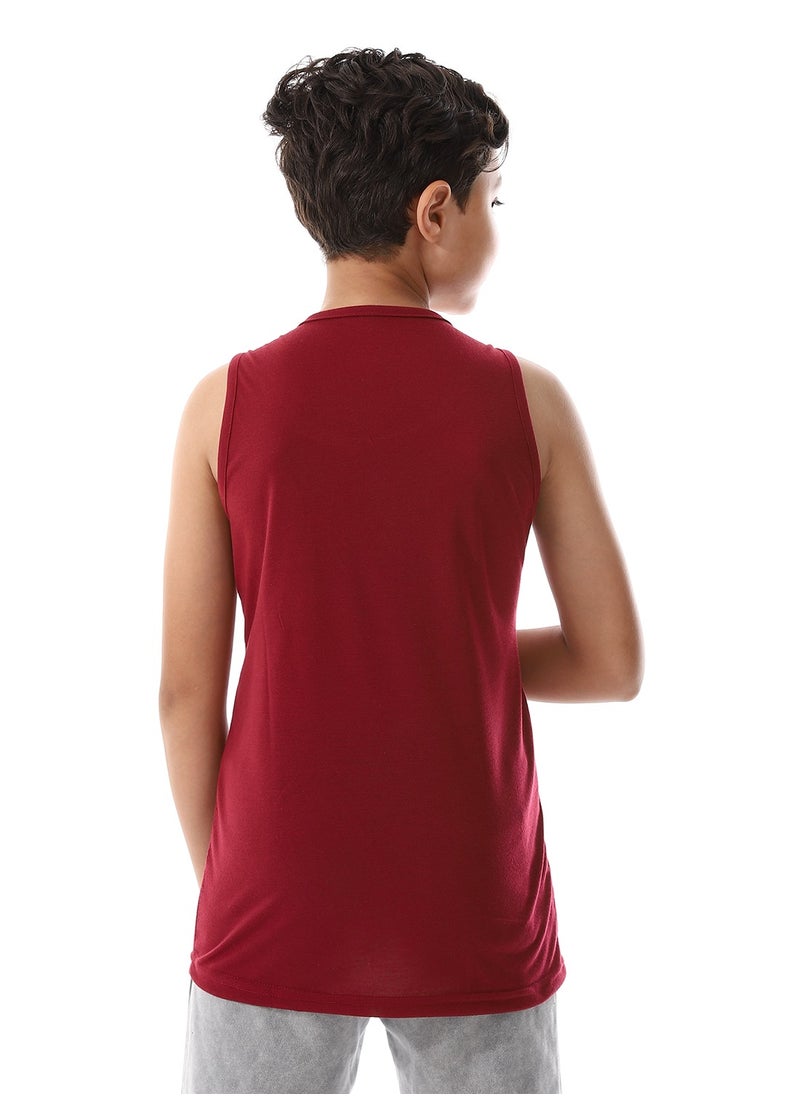 Caesar Front Printed Sportive Tank Top  - Image 2