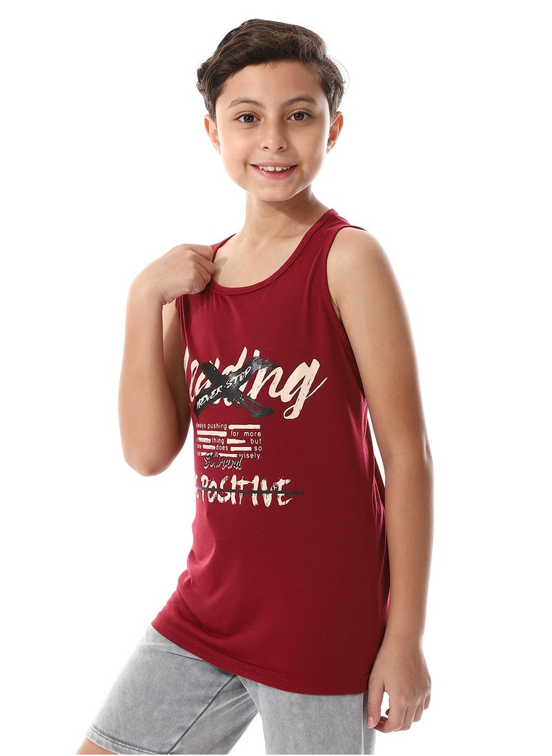 Caesar Front Printed Sportive Tank Top  - Image 4
