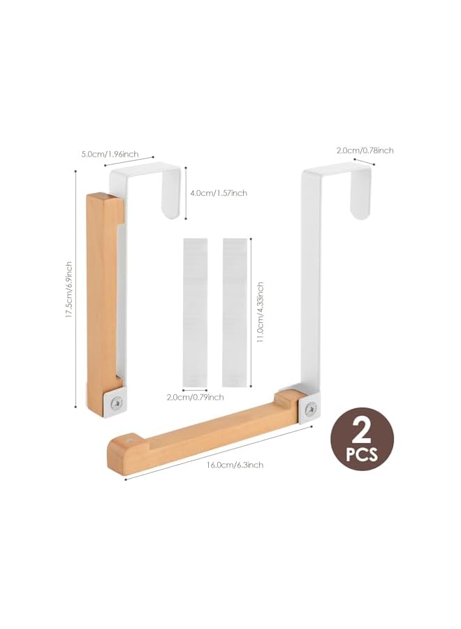 PROMASS promass 4pcs Over The Door Hooks Foldable Sturdy Metal Solid Wood Door Laundry Hanger with Anti Slip Strip Portable Door Back Mounted Non-Perforated Hanging (White 4pcs)  - Image 5