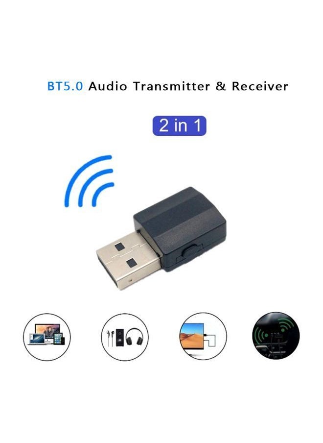 NIBEMINENT 3-Piece 2-In-1 Bluetooth Audio Transmitter Receiver Set Black  - Image 3