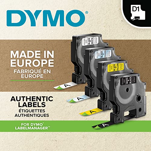 DYMO D1 Labels for LabelManager Label Makers, Black Print on White, 1/2-Inch x 23-Foot Rolls, Self-Adhesive, 4 Count - Image 3
