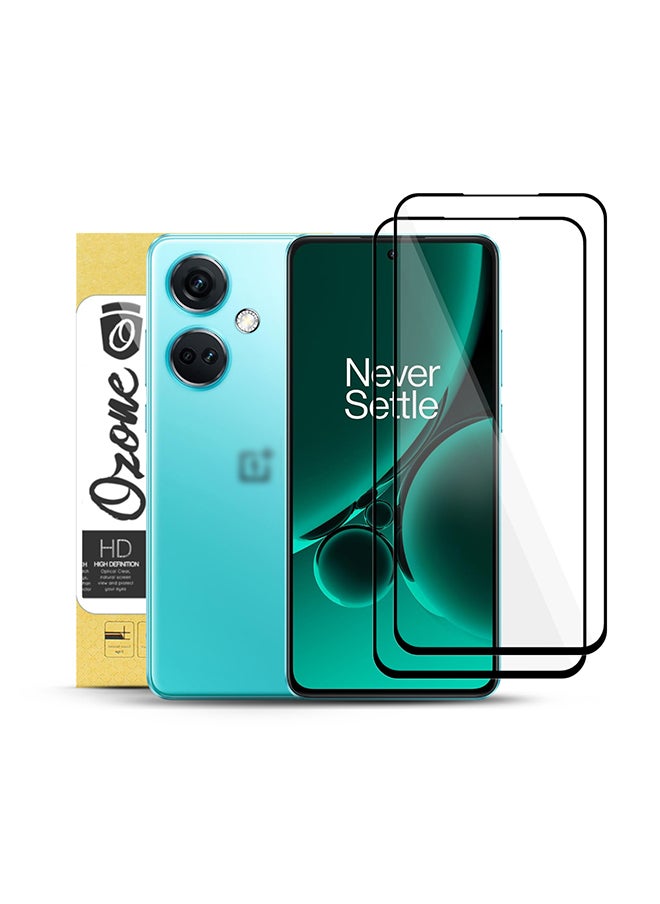 O Ozone Screen Protector for One Plus Nord CE3, 9H Hardness Full Coverage Screen Guard HD Ultra-thin Tempered Glass Screen Protectors- 2 Pack  - Image 1