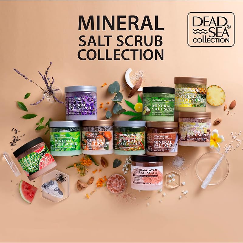 Dead Sea Collection Lavender Salt Scrub â€“ Exfoliating Body Scrub for Women â€“ Moisturizing and Nourishing Skin â€“ with Pure Oils and Dead Sea Minerals (23.28 Oz) - Image 4