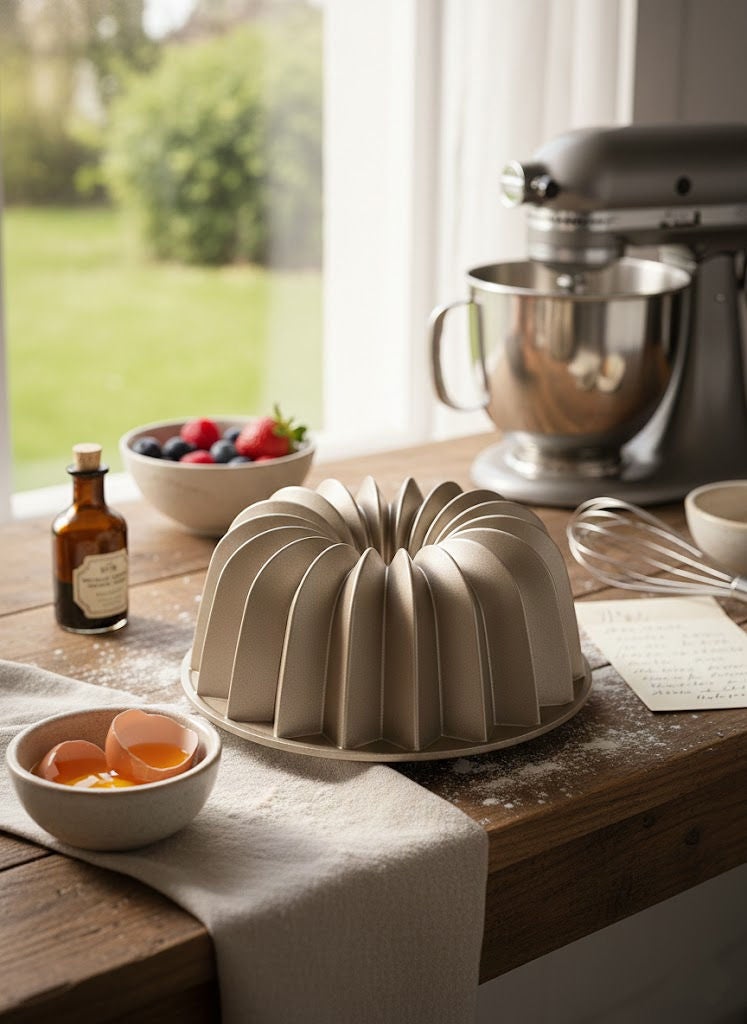 PROCILA Aluminium Granite Non-Stick French Wreath Mould Pan Beige 24cm - Image 3