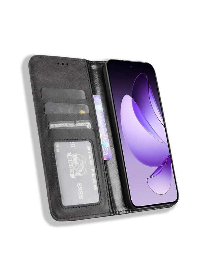 S-TOP Case For OPPO Reno13 5G Global Magnetic Buckle Retro Texture Leather Phone Case - Image 4