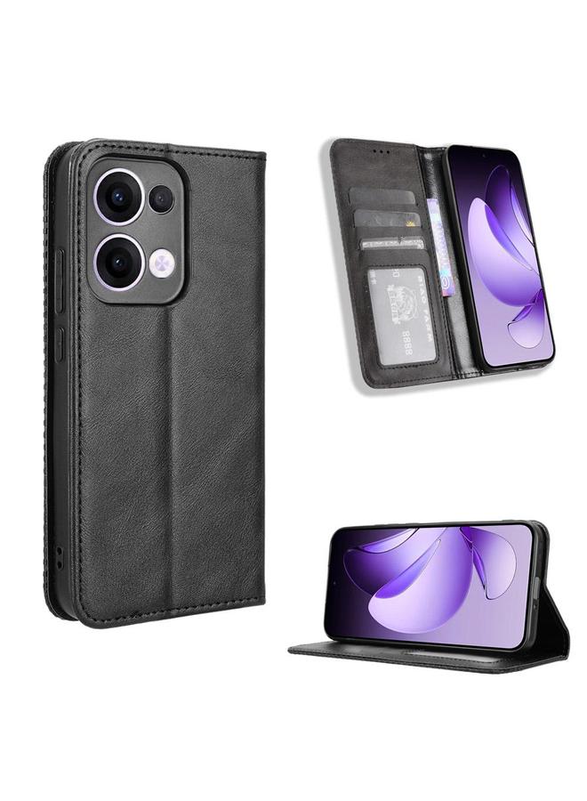 S-TOP Case For OPPO Reno13 5G Global Magnetic Buckle Retro Texture Leather Phone Case - Image 1