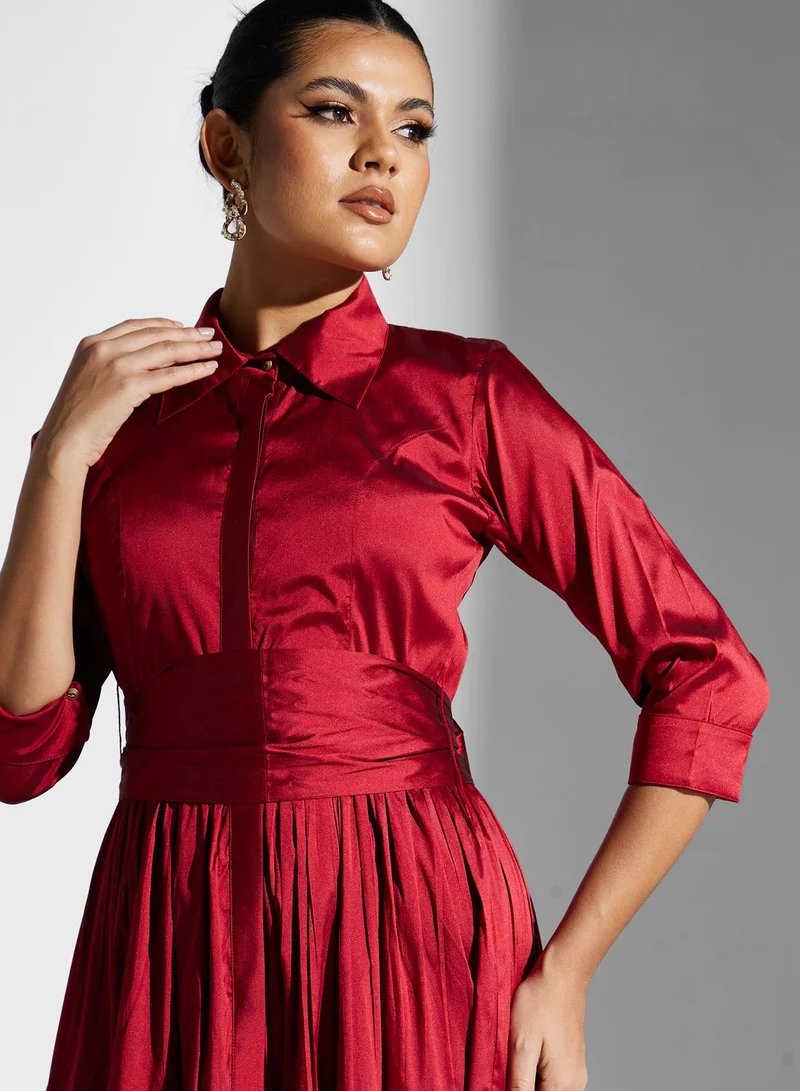 Namshi X Zena Louay Tiered Maxi Dress