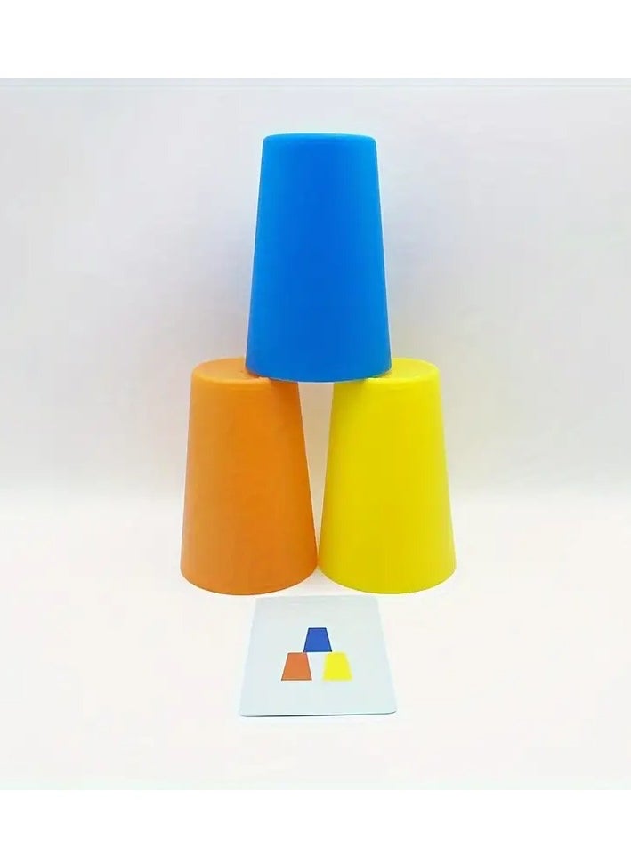 null - Brain Battle Stacking Cups - Interactive Cognitive Development Toy for Kids, Enhancing Thinking, Logic, and Focus Through Competitive Speed Challenges; Ideal for Kindergarten, Family Fun, and Party - Image 1