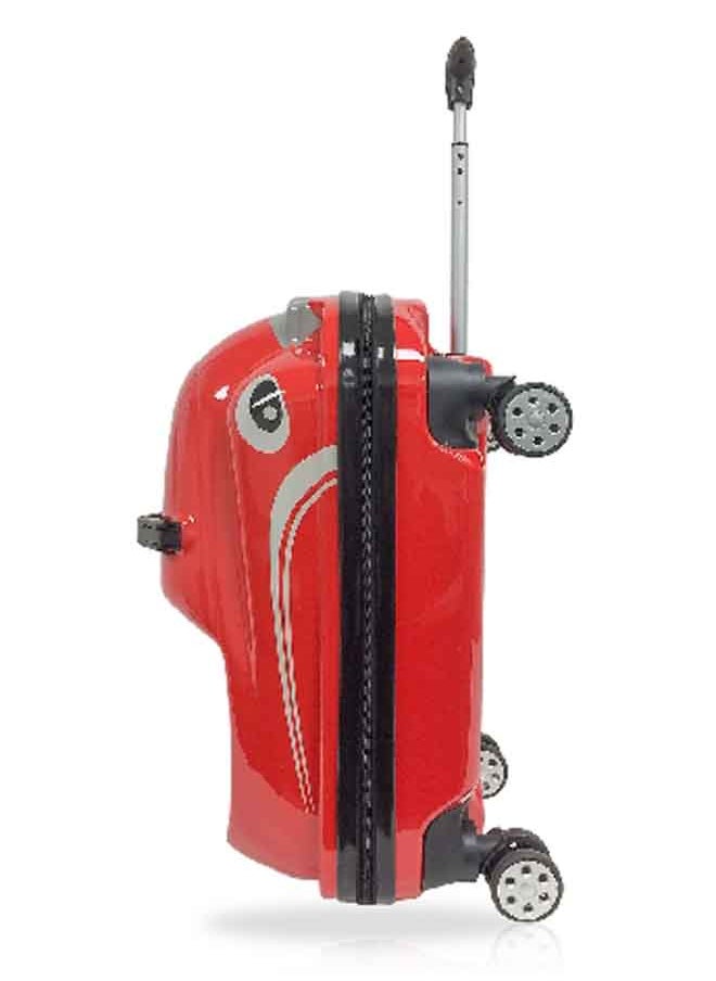 TUCCI - Dashmobile Telescopic Handle Kids Travel Trolley Bag Red and Grey 20 Inch T0397 - Image 1