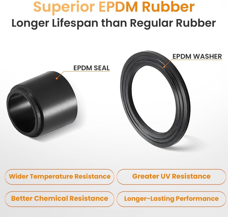 QILIPSU 50pcs 1/2" NPT Cable Gland Waterproof IP68 Nylon Cable Pass Through Cord Grip Connector Strain Relief Wire Grommet - Image 4