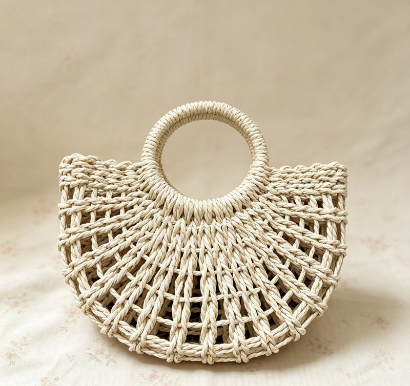 Bohemian Woven Crossbody Tote Bag