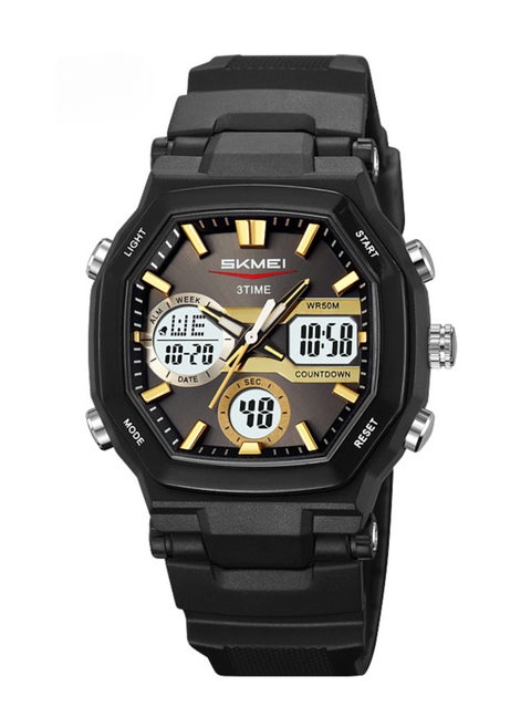 SKMEI 2389 Watch: Triple Hands Display, Stopwatch, Countdown Timer, Alarm Clock, Week Calendar, Glow in Dark, Water Resistant