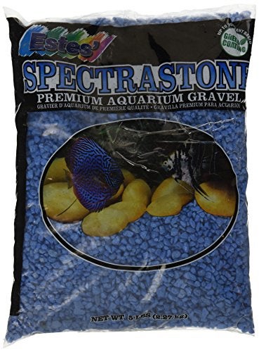 Estes Spectrastone Special Light Blue Aquarium Gravel for Freshwater Aquariums, 5-Pound Bag - Image 1