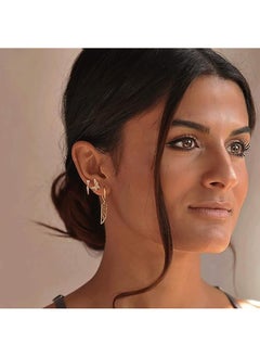 Mevecco Women Huggie Hoop Earrings Gold Ear Stud Cuff 14K Gold Filled Small Boho Beach Simple Delicate Handmade Hypoallergenic Jewelry Gift  - Image 2