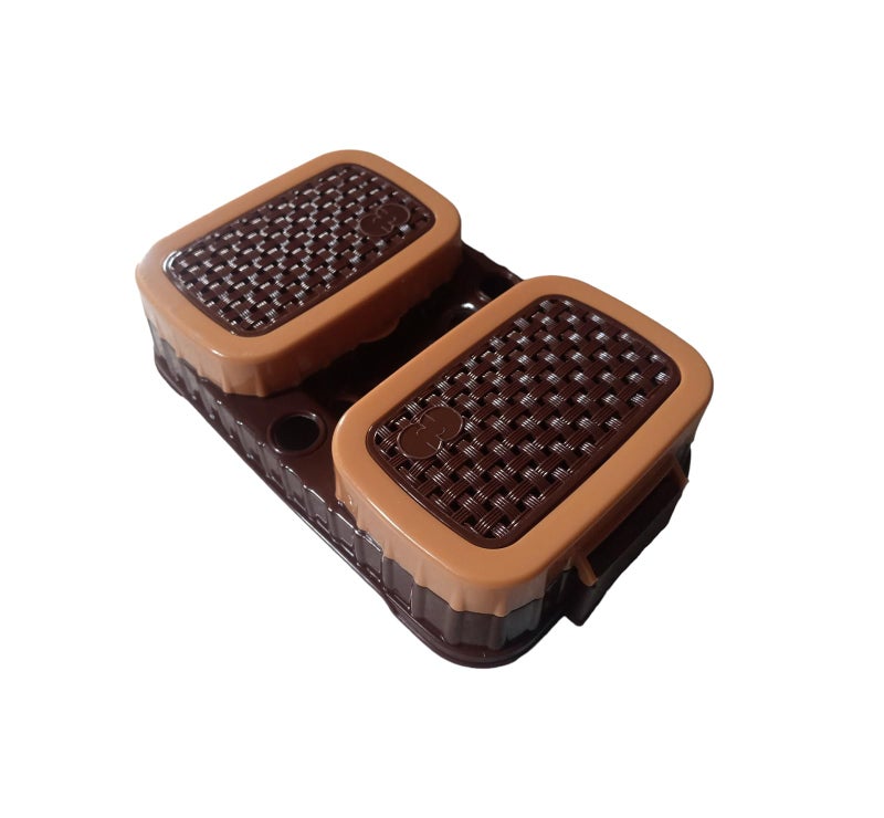 Tekzie Plastic Double Sealed Drain Soap Dish Tray Holder with Lid Cover Box Case Soap Holder (Pack of 1) (Random Color Will Be Sent) - Image 3