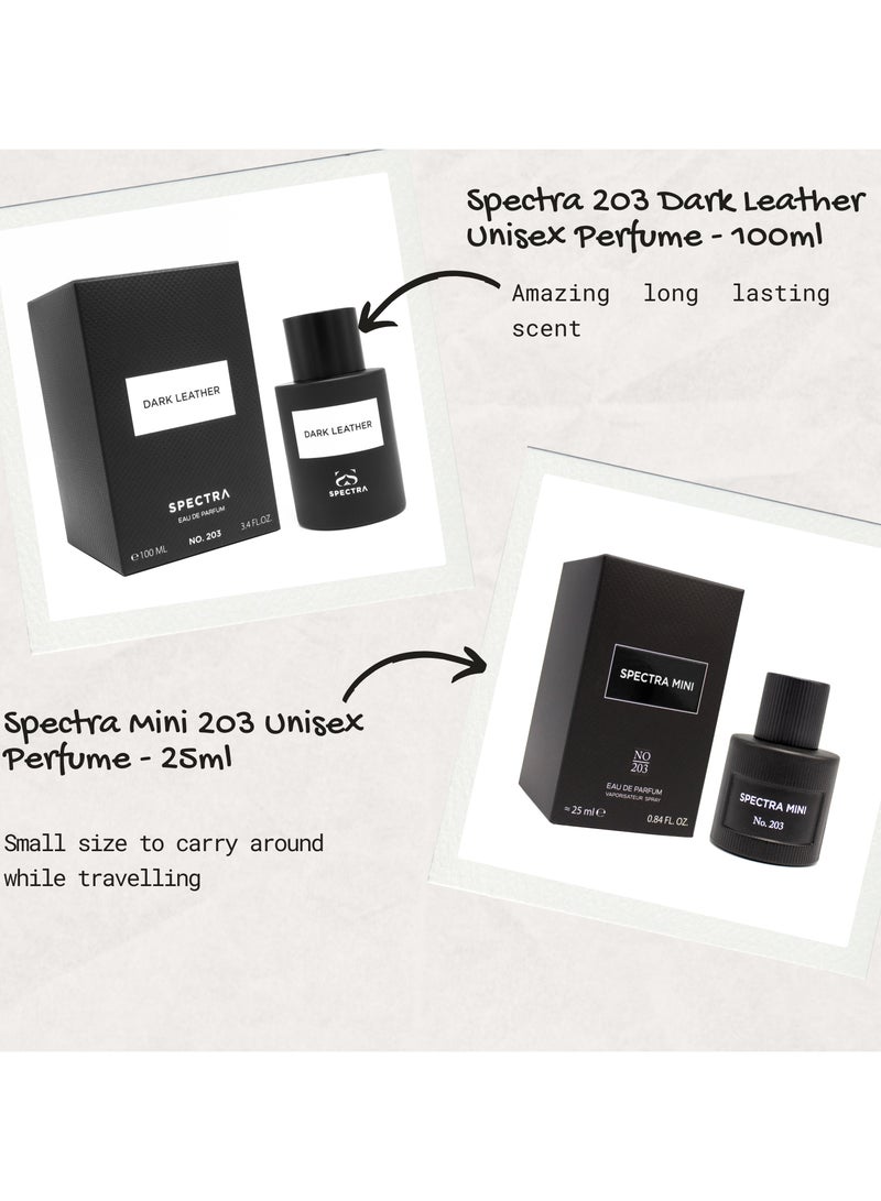 Spectra Pocket 203 Dark Leather EDP Unisex Perfume - 18ml - Image 4