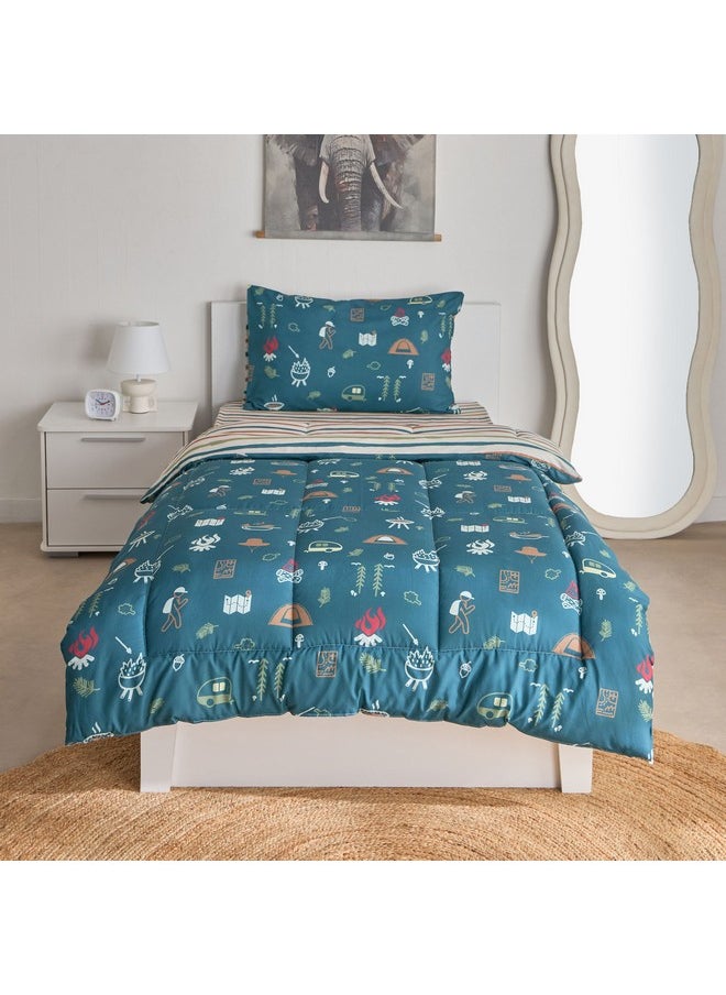 Home Box Joy Adventurer Campsite 2-Piece Single Cotton Comforter Set 135 x 220 cm  - Image 3