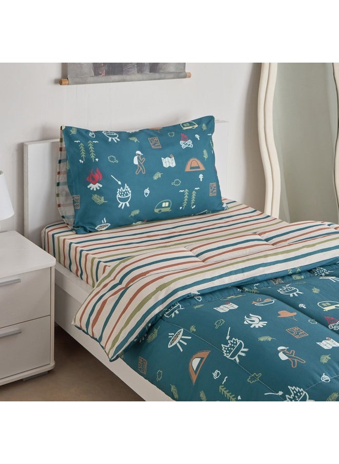 Home Box Joy Adventurer Campsite 2-Piece Single Cotton Comforter Set 135 x 220 cm  - Image 2