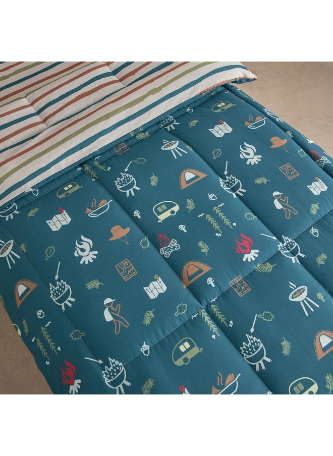 Home Box Joy Adventurer Campsite 2-Piece Single Cotton Comforter Set 135 x 220 cm  - Image 5