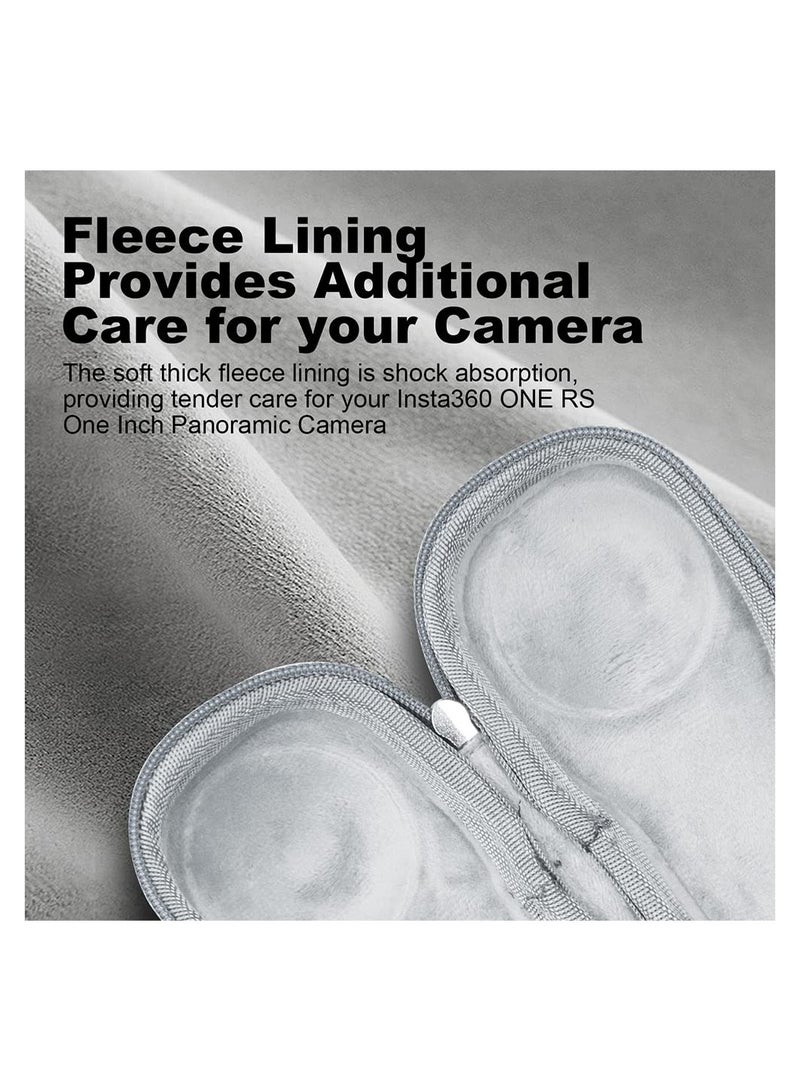 SOLARAE Mini Carrying Case, Protective case Compatible with Insta360 ONE RS 1-inch 360-degree Version, Bottom Open-Mouth Design for Easy Charging Selfie Stick Attachment, Fit For Panoramic Action Camera - Image 5