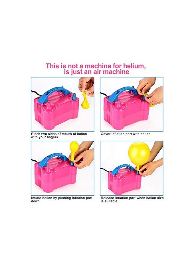 MAKS & CO. Electric Portable Balloon Pump Inflator Double Nozzle With Manual And Automatic Two Modes  - Image 5