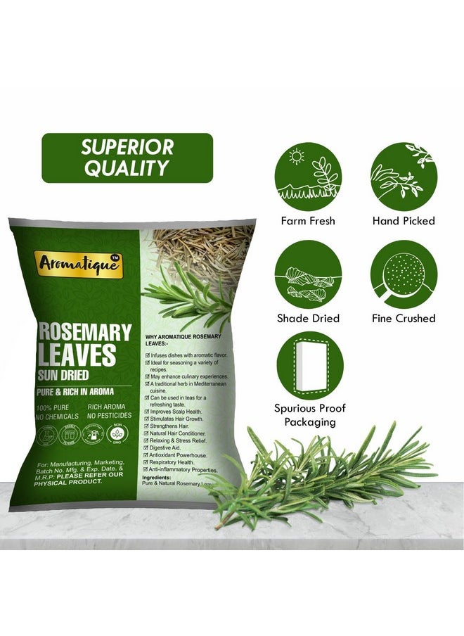 AROMATIQUE Rosemary Leaves For Hair Growth, Authentic Grade From Uttarkhand,Food Grade,Seasoning,Cooking & Rosemary Tea Making 200G  - Image 3