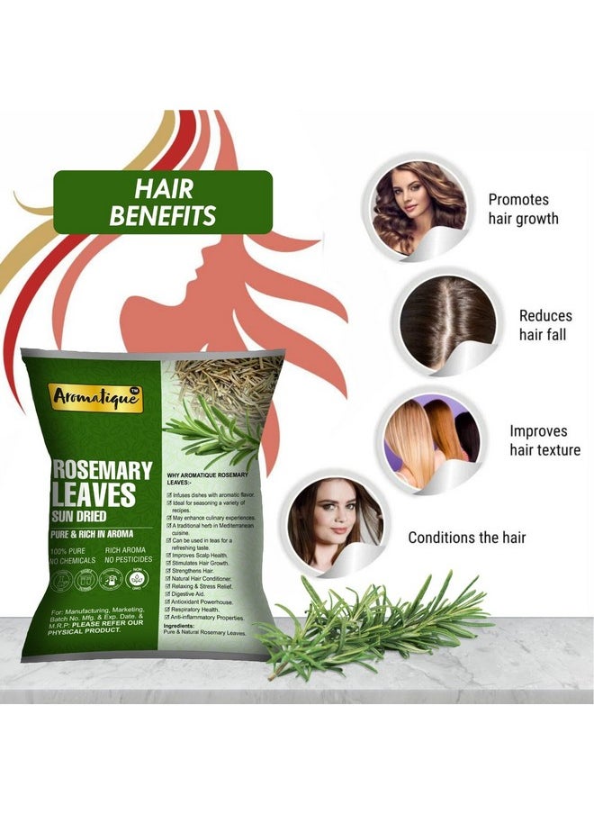 AROMATIQUE Rosemary Leaves For Hair Growth, Authentic Grade From Uttarkhand,Food Grade,Seasoning,Cooking & Rosemary Tea Making 200G  - Image 2