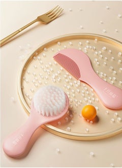 Be a better mom Baby Soft Hair Brush and Comb Set Special PP Nylon Hair Bristle and PP Comb For Newborns & Toddlers Pink  - Image 2