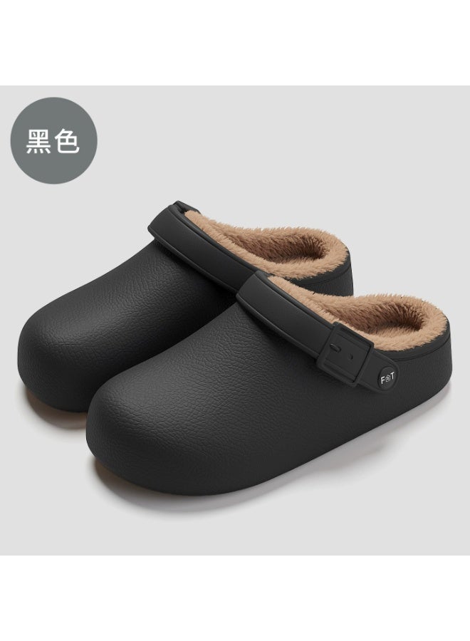 Eva waterproof cotton slippers - indoor home furnishing, warm and plush, suitable for winter, anti-slip cotton slippers