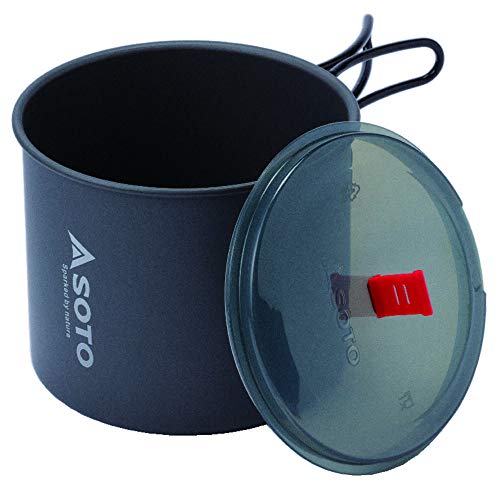 SOTO New River Backpacking Pot - Lightweight, High Capacity Camp Pot with Slip-Resistant Base, Versatile Lid & Convenient Swing Handle for Hiking & Camping Cooking Pot, 1000 ml, Aluminum - Image 2