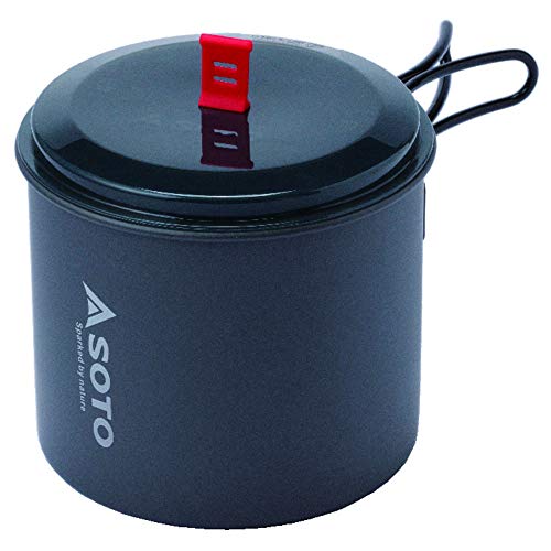 SOTO New River Backpacking Pot - Lightweight, High Capacity Camp Pot with Slip-Resistant Base, Versatile Lid & Convenient Swing Handle for Hiking & Camping Cooking Pot, 1000 ml, Aluminum - Image 4