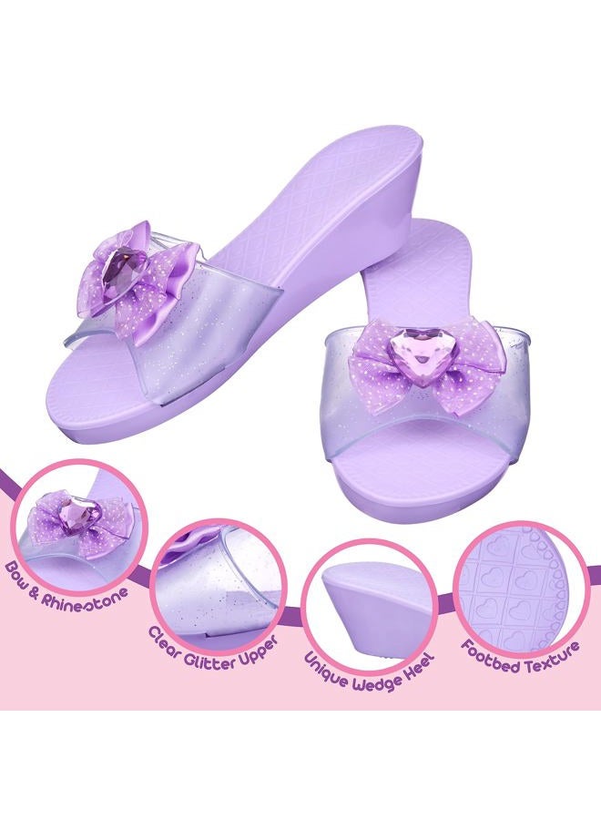 PRINCESS EXPRESSIONS 3pk Shoes Set - Dress Up Pastel Unicorn Slip On Shoes - Pretend Play Wedge Heels for Kids - Fits Toddler 7-10 Unicorn/Wedge 7-10 Narrow Toddler, 21/25 EU - Image 4