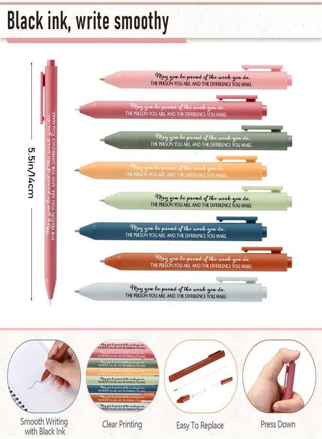Resurhang 48 Pcs/24 Set Employee Appreciation Gift for Coworkers Staff Teacher Housekeeping Inspirational A6 Spiral Journal Notebook with Pen for Team Christmas Gift(Fresh Color,May You) - Image 3