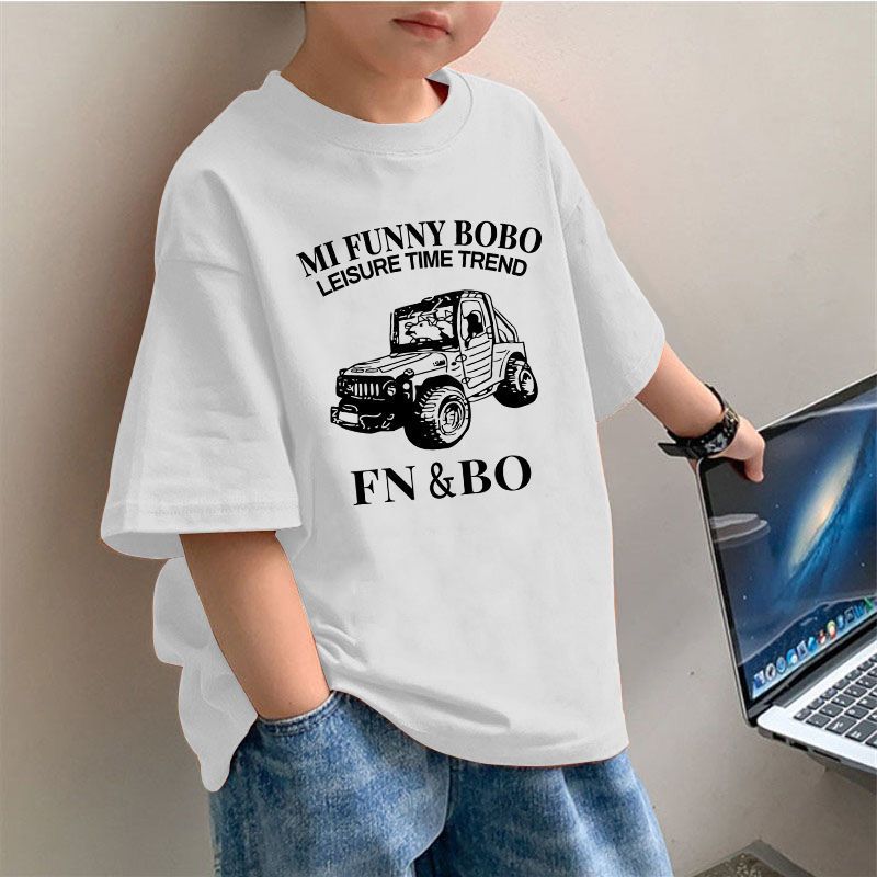 2025 Boys Cotton Korean Trendy T-Shirt Baby Handsome Fashionable Solid Color Round Neck Short Sleeve Top - Image 2