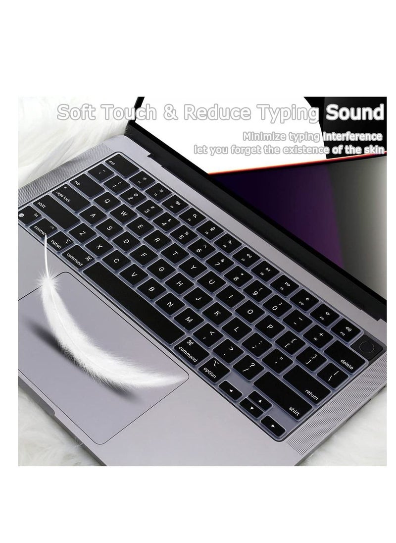 Generic - 3 in 1 Glitter Case Compatible with MacBook Pro 14 inch 2024 2023 2022 2021 Release M4 A3112/A3185/A3401 M3 A2918 A2992 M2 A2779 M1 A2442 Pro/Max, Plastic Hard Shell Case with Keyboard Cover,  Glitter Black - Image 1