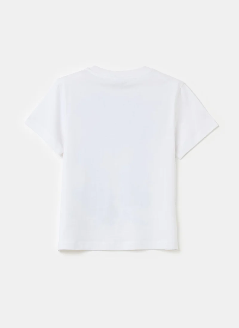 او في اس Ovs T-Shirt S/S  Optical Whit