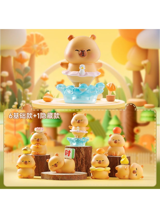 Tiktok Hot Kapibara Walking Diary Blind Box Creative Trendy Desktop Ornament Bedroom Decoration Children's Gift