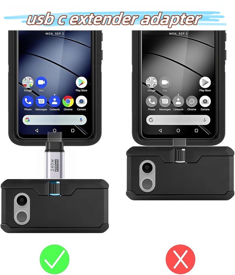 basecolors 4Pack usb c extender Supports Up to 40Gbps Data Transfer and 240W Fast Charging , Usbc to Usbc adapter,usb c extension Compatible with Thunderbolt 4/3 Supports 4K@240Hz Video for USB-C Devices - Image 5