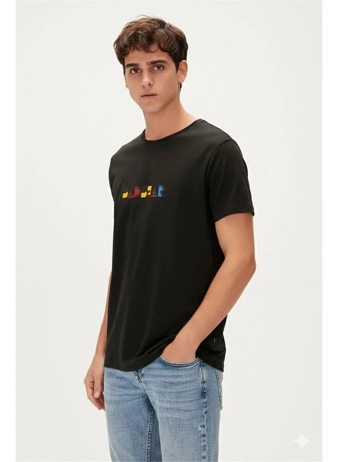 Bad Bear Retro Colors Black Men's Printed T-Shirt.