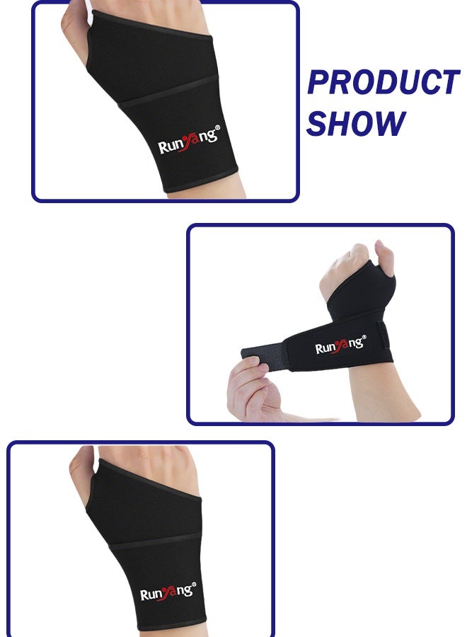 Runyang 2 PCS Hand Wraps, Adjustable and Comfortable Wrist Support, Men Women Performance Essentials, for Wrist Knuckles (Black) - Image 5